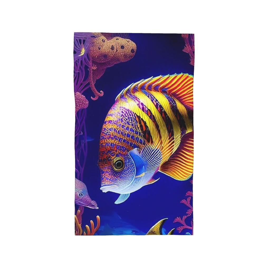 Colorful fish in the ocean Tropical Fish Soft Face Towel Quick Dry Pool Bath Cotton Towels Absorbent Quick
