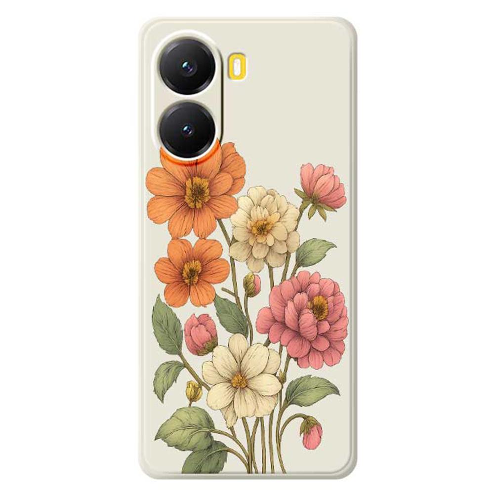 For Xiaomi Redmi Turbo 4 5G/Poco X7 Pro 5G Case Beautiful Flowers Pattern Printing Straight Edge TPU Phone Back Cover