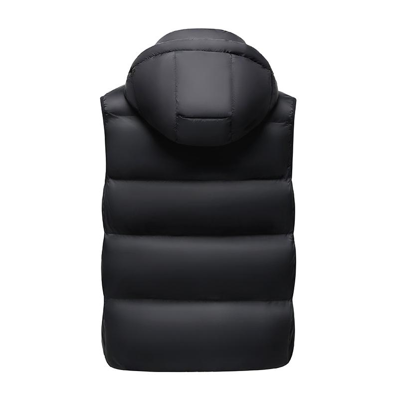 Thicken Autumn Winter Men Coats Detachable Hood Mens Puffer Jacket Sleeveless White Duck Down Vest Jackets Warm Hooded Jacket