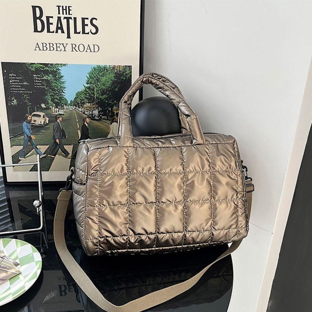 Большая сумка через плечо Cloud Корейский стиль Нейлоновая сумка Ручная сумка Яркое пространство Хлопковая сумка-тоут Женская