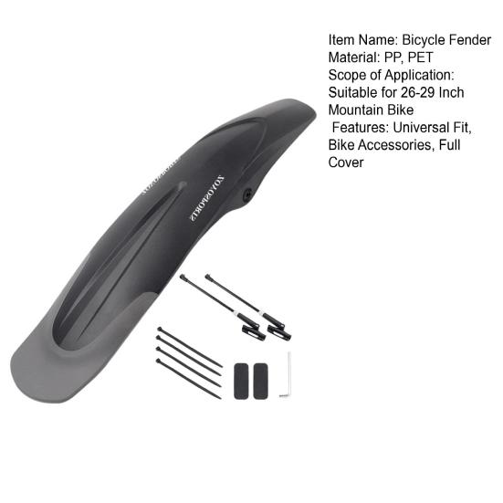 Bicycle Fender Quick Release Lightweight Full Cover Thick Wide Universal MTB Mountain Road Bike Front