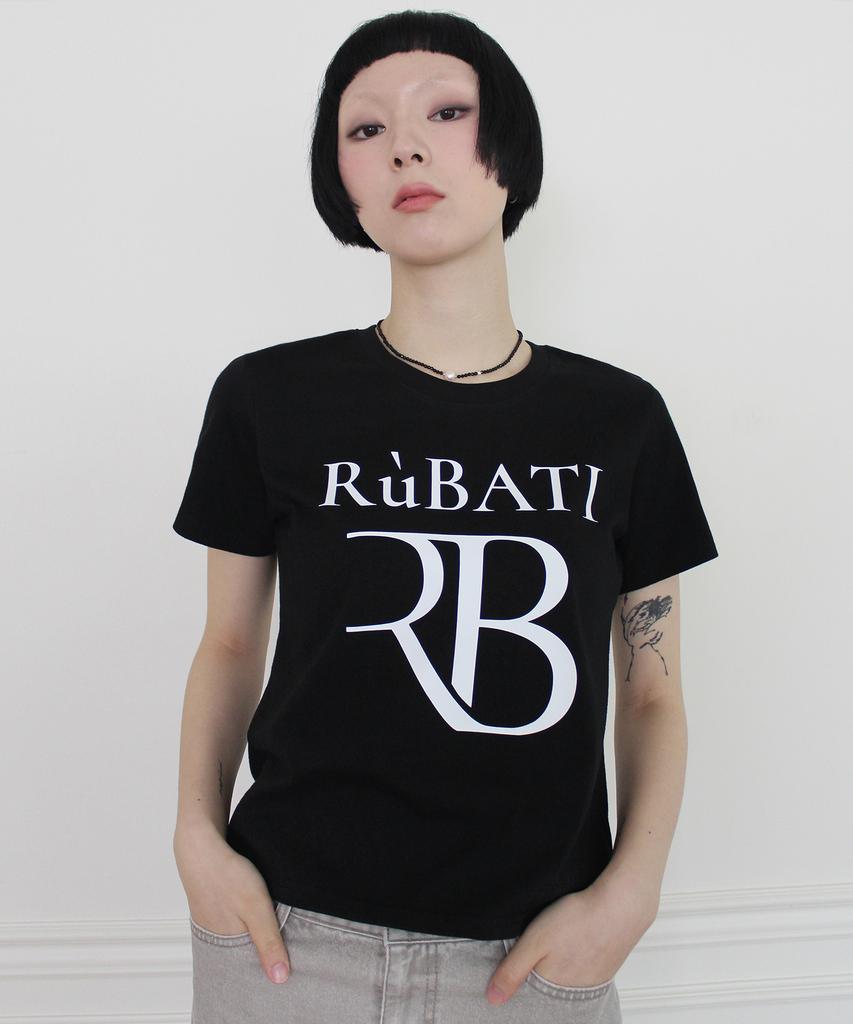 Футболка с логотипом RUBATI R.B (черный)