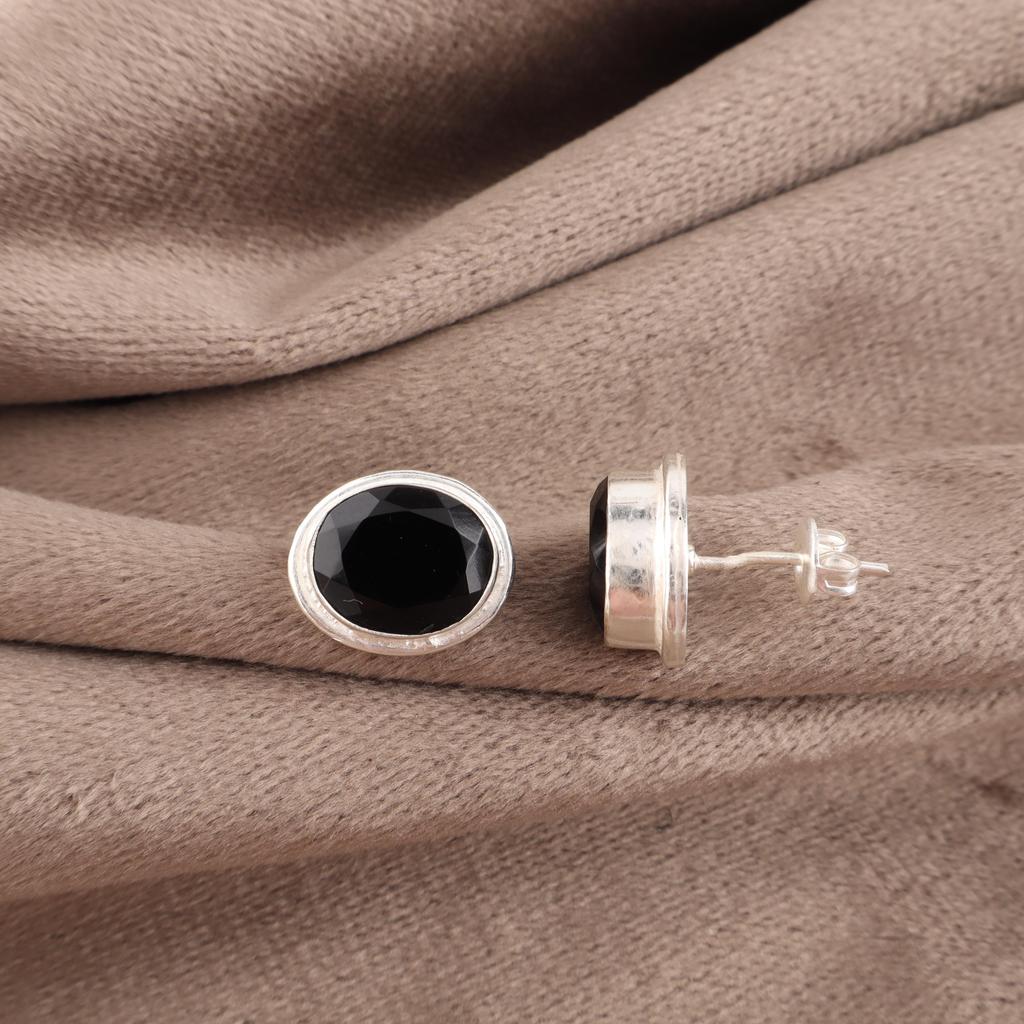 Серьги из цельного серебра 925 пробы с черным ониксом, серьги из драгоценных камней ручной работы на День памяти