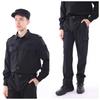 Black Strech Long Sleeve Security Guard Blouse Cargo Pant Suit Unisex Adult
