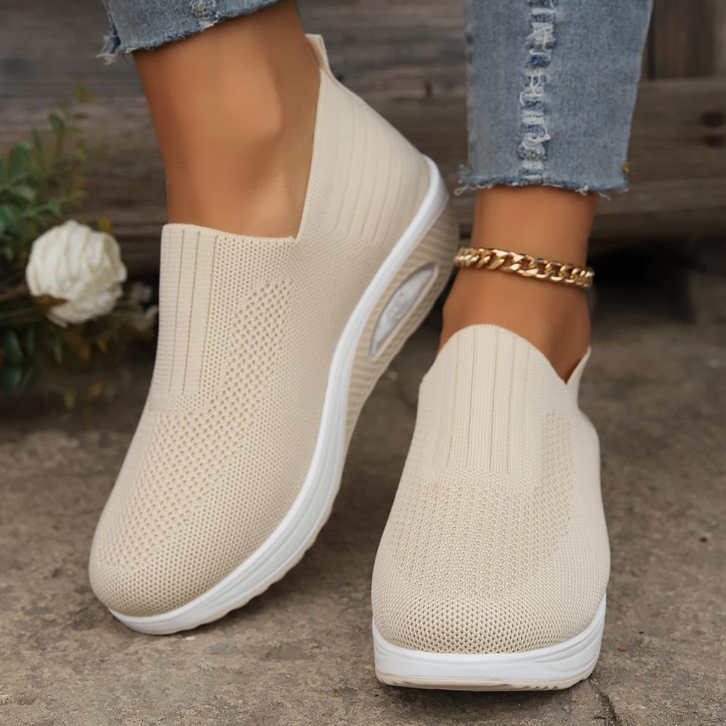 Women Mesh Breathable Loafers Sneakers Solid Color Front Summer Walking Casual Shoes Size 36-43