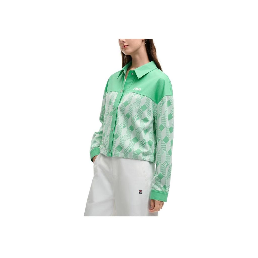 Новая женская вязаная одежда FILA HERITAGE Цикадовый зеленый GN F11W528502F-GN