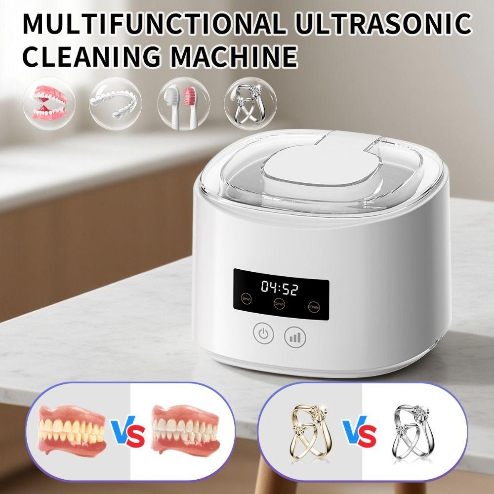USB Electric Denture Cleaner 50 KHZ Dental Cleaner Case Cleaner Braces Cleaner Braces Cleaning