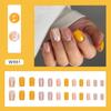 Long Square Fake Nials Pink White Orange Nail Tips Fashion False Nails  DIY