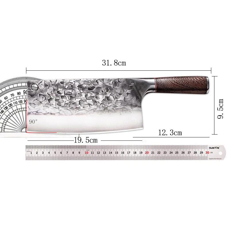 Forging hammer knife Carbon steel multi-purpose slaughter knife Stainless steel household kitchen knife Slicing meat knife