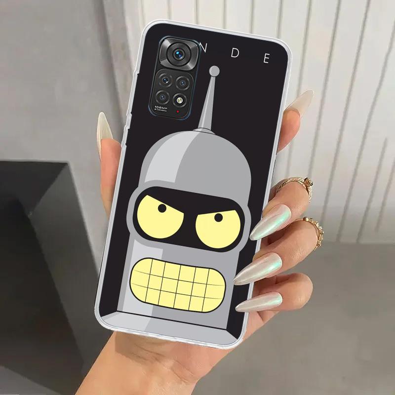 Мультяшный чехол F-Futuramas для телефона Xiaomi Redmi Note 14 13 12S 12 11S 11 Pro Plus 11T 11E 10S 9 9S Мягкий чехол с принтом Shell Note 1