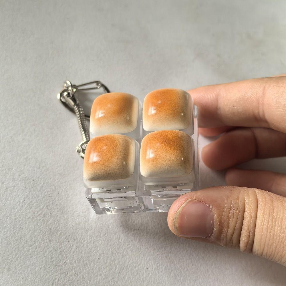 Cute Keyboard Button Keyring Creative Fidget Keycap Keychain Mini Pop Toy Pass The Time
