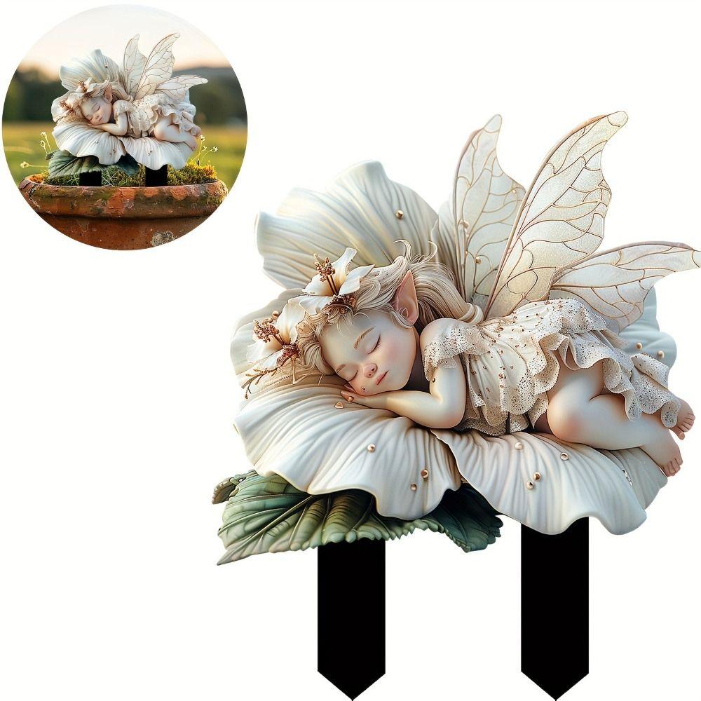 Акриловая садовая напольная заглушка, креативная садовая статуэтка, садовая статуэтка, садовый столб, двор