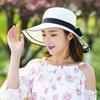 Летняя пляжная соломенная шляпа с бантом для женщин с большими полями для защиты от солнца, козырьковая шляпа для отдыха