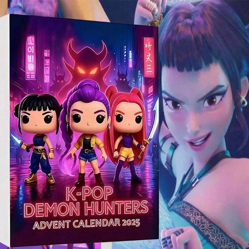 Рождественская коробка-сюрприз Дьявол K-pop Охотник на демонов KDH Премиальный Адвент-календарь Команда охотников на ведьм Акриловый кулон Игрушка Подарок
