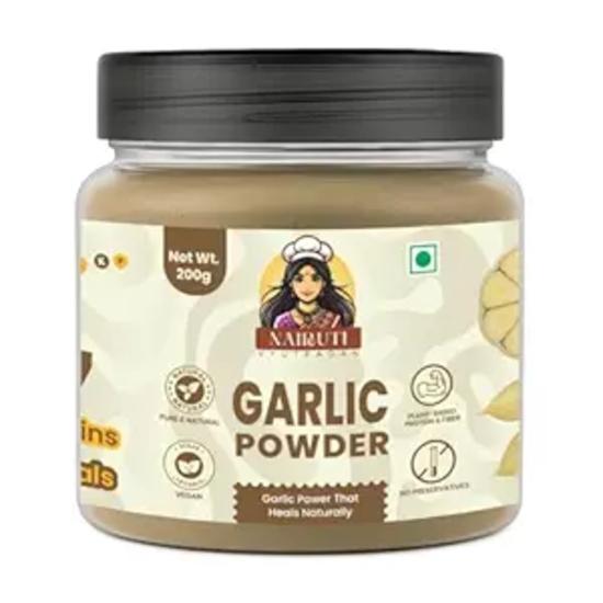 Nairuti Vyutpadan Garlic Powder 200 gm | Pure Dehydrated Lasan Powder | Ideal for Seasoning Instant Mixes Cooking & Marinades | Authentic Garlic Taste