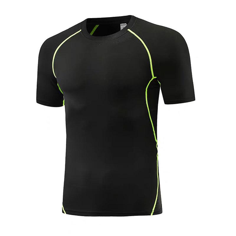 2 Pack Men's Compression Shirts Long Short Sleeve Rash Guard Workout Top, Black