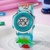 New Fashion Simple 3D Dinosaur Silicone Strap Electronic Display Quartz Watch Student Style Graduation Season