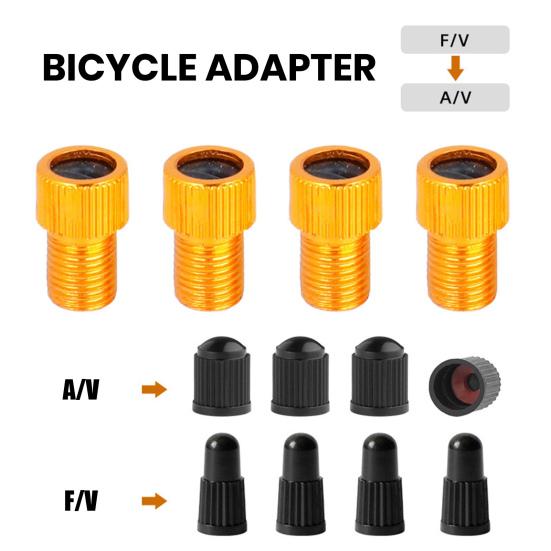 Bicycle Valve Adapter Presta to Schrader Valve Converter Rustproof Corrosion Resistant Durable Bicycle