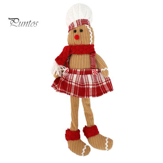 Пряничный человечек, кукла с длинными ногами, рождественская мягкая плюшевая игрушка, милая кухонная пряничная фигурка для мужчин и женщин, украшение на рождественскую елку