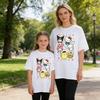 2026 Новые Летние Милые Футболки Sanrio Мягкий Хлопок Короткий Рукав для Родителей Детей Дышащие Повседневные Ежедневные Топы