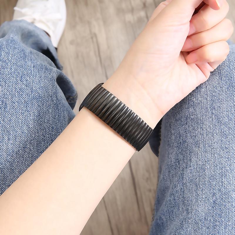 Эластичный металлический ремешок для Apple Watch Ultra 49 мм 8 7 45 мм 41 мм браслет из нержавеющей стали для iWatch 6 5 4 3 SE 44 мм 42 мм 40 мм