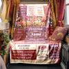 Vintage Floral Birthday Celebration Blanket Personalized Name Soft Comfortable Stylish Blanket Car Blanket Perfect For Travel Camping Outdoor Home