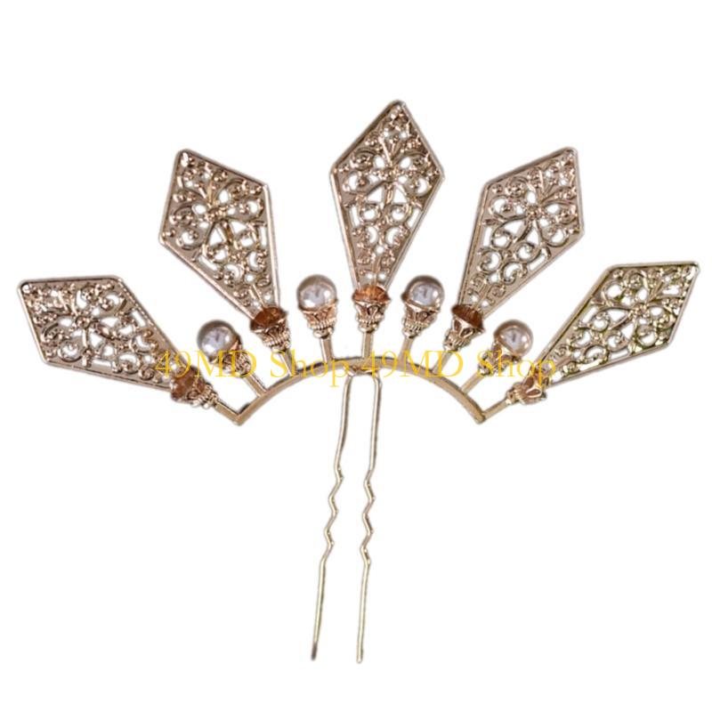 49MD Artistic Hollow Out Hair Accessory Premium Metal Hairpin Suitable For Various Outfit Styles