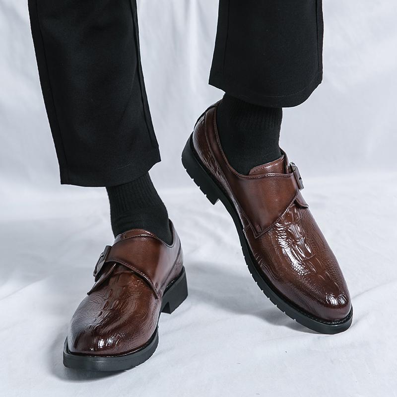 Модные деловые мужские кожаные туфли Модный классический дизайн Стиль для отдыха на природе Свадьба Досуг Вечеринка Офис формальные Черные туфли больших размеров
