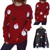Women's Fashion Fall And Winter Christmas Loose Round Neck Pullover Knitted Sweater