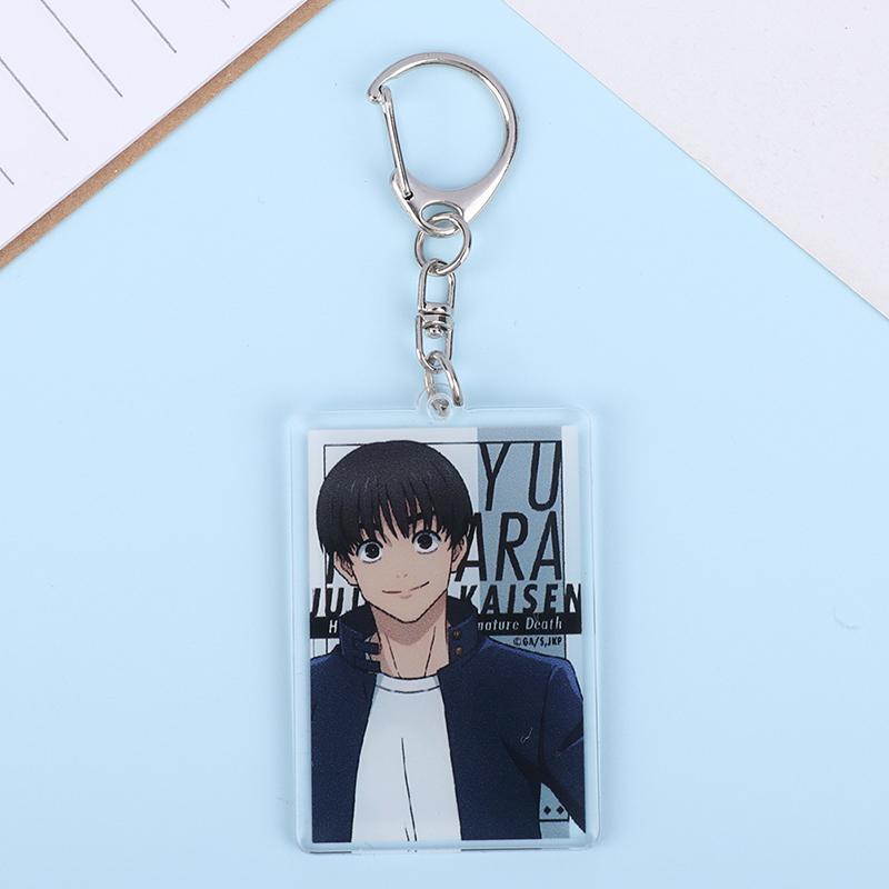 Jujutsu Kaisen Anime Figures Gojo Satoru Geto Suguru Cosplay Acrylic Key Chains Fushiguro Toji Character Keyring Decor Pendant