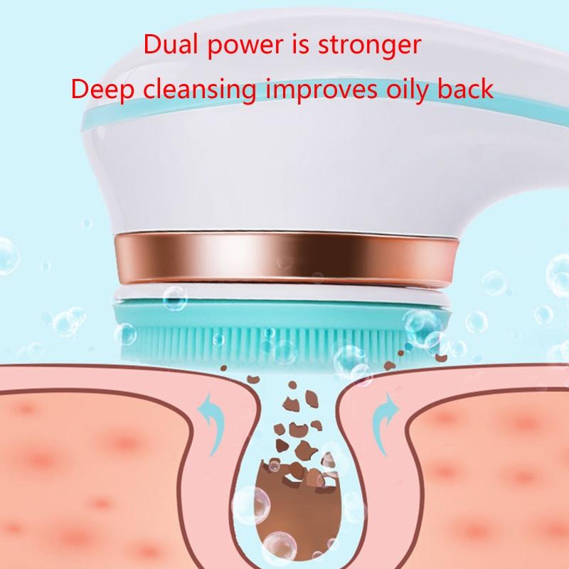 4 в 1 электрическая массажная щетка для чистки душа автоматический набор скрубберов для домашнего ухода прибор для чистки спины