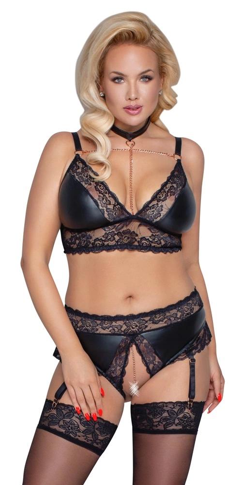 Cottelli CURVES - Sexy Lace Set with Chains 4XL