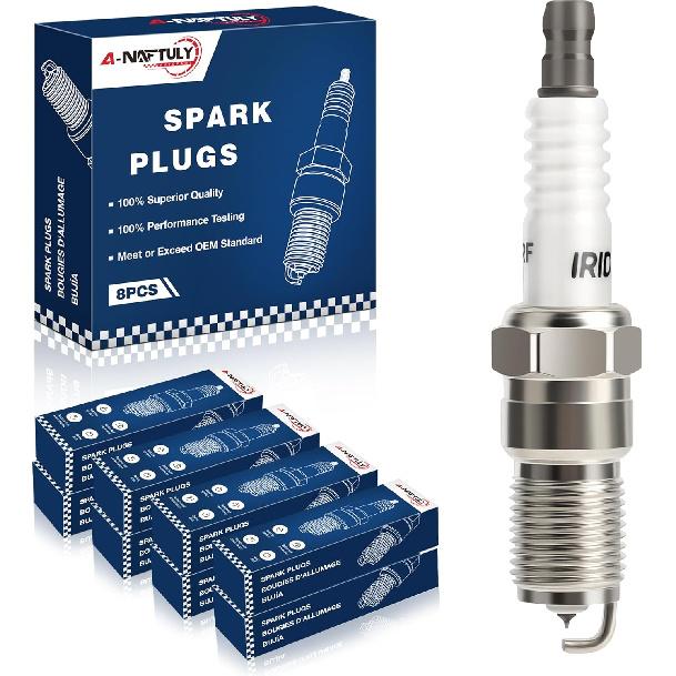 Iridium Spark Plugs 8 Pack 7164 TR55IX Compatible With 1997-2010 Ford F150 V8 4.6 5.4, Ford Expedition Explorer Mustang, Cadillac, Chevy, GMC,