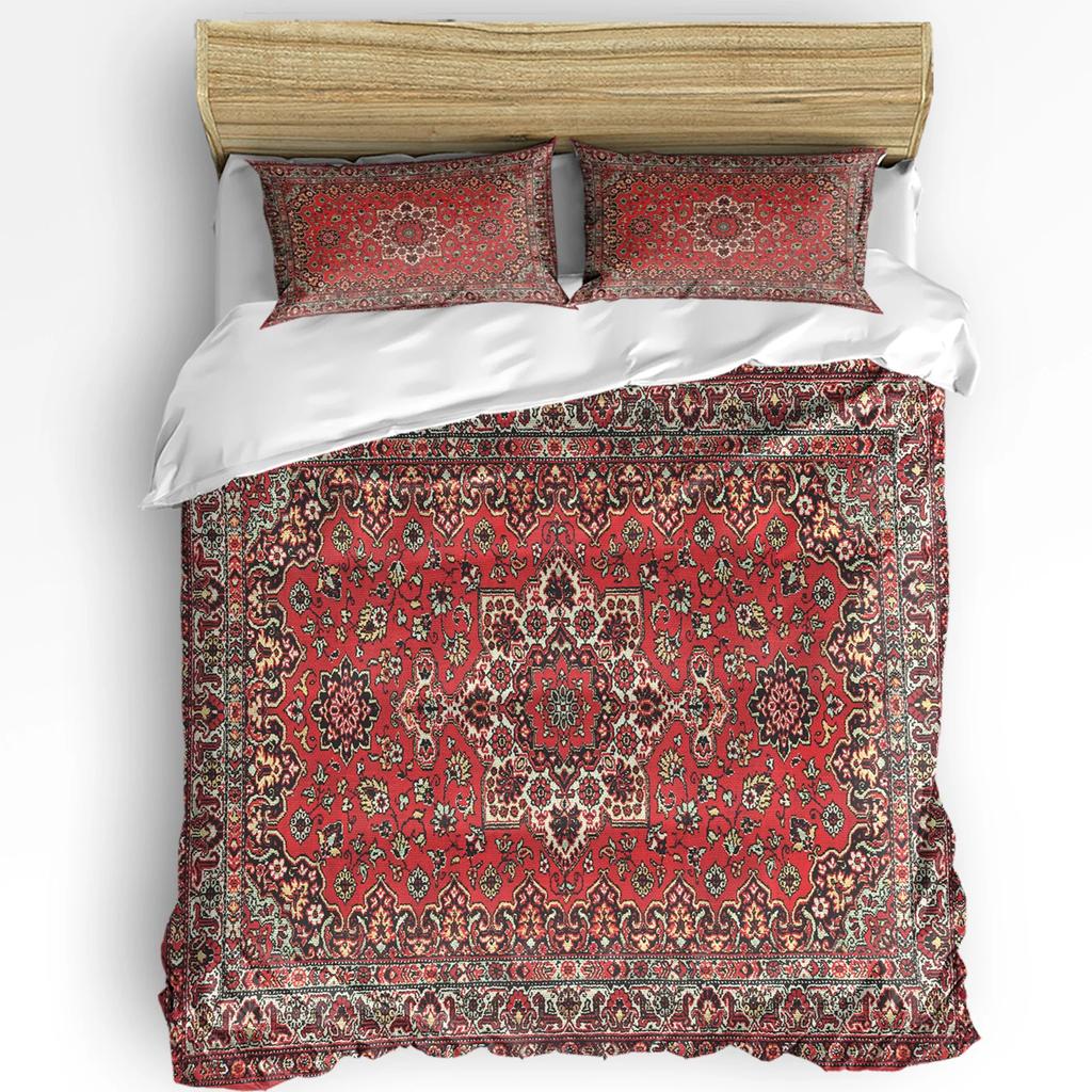 Indian Feather Bird Ethnic Duvet Cover Bed Bedding Set Double Home Textile Quilt Cover Pillowcases Bedroom Bedding Set No Sheet