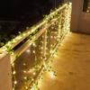 LED Solar String Lights 100led 10m Fairy Lights Waterproof Ivy Maple Leaf Garland Outdoor Lamp Christmas for Camping Garden Yard