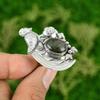 Gift For Her Natural Labradorite Promise Bird Adjustable Ring 925 Silver