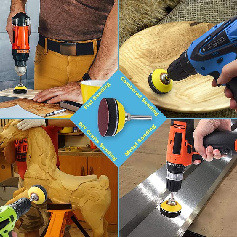 190Pcs 2 Inch Sanding Discs 40-7000 Grit Wet Dry Sandpaper, 50mm Hook & Loop Sand Pads with 1 Pc 1/4” Shank and Backing Pad