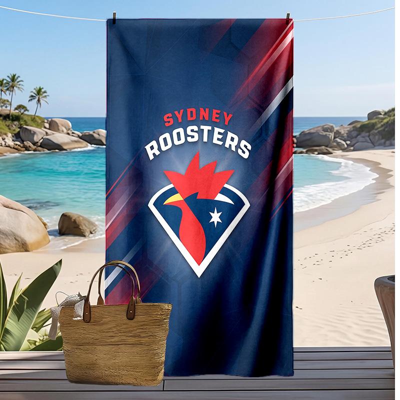 Sydney Roosters Print Beach Towel Soft Portable Quick?dry Towel For Pool Summer Vacation Outdoor Sport