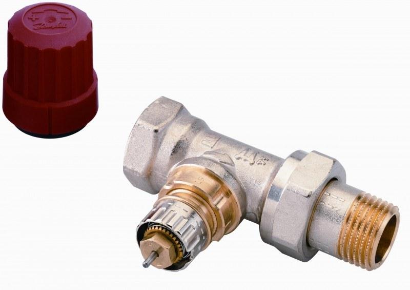 RA-N 20 thermostatic valve, straight, with pre-setting