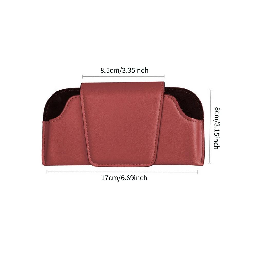 Чехол для автомобильных очков, авто солнцезащитный козырек, кожаный держатель для очков, зажим для солнцезащитных очков, держатель для карт, держатель для билетов, многофункциональное хранение в салоне автомобиля