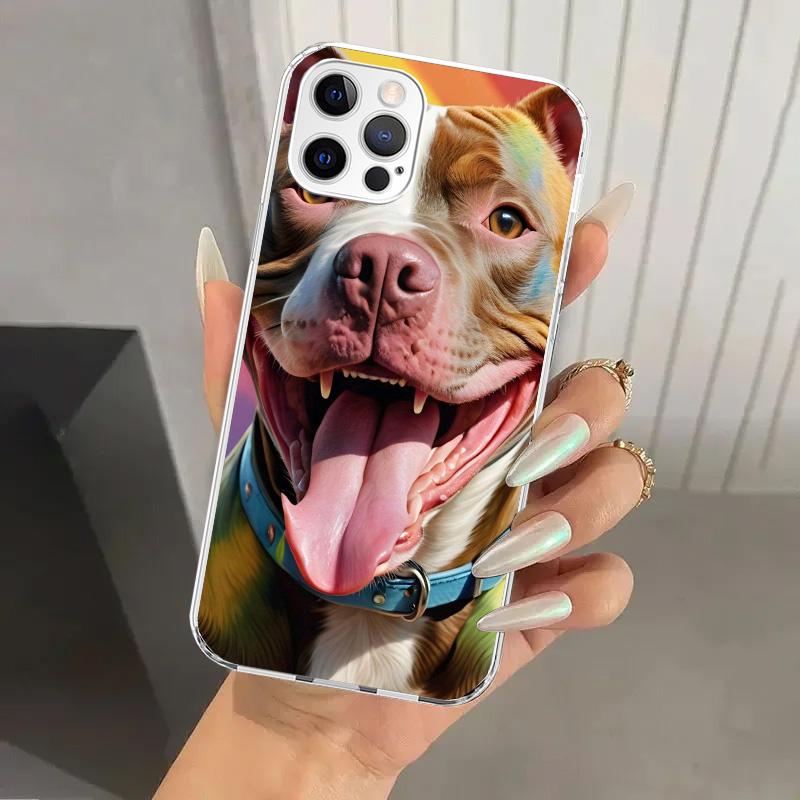 Pit Bull Pet Dog Pitbull Phone Case for Iphone 17 Air 16 15 Plus 14 13 Mini 12 11 Pro Max 16E 7 8 SE 2020 Soft Funda Print Shell