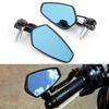 2pcs 7 8in Handlebar End Rearview Mirrors AntiGlares 180 Degree Adjustable Universal for Motorcycle