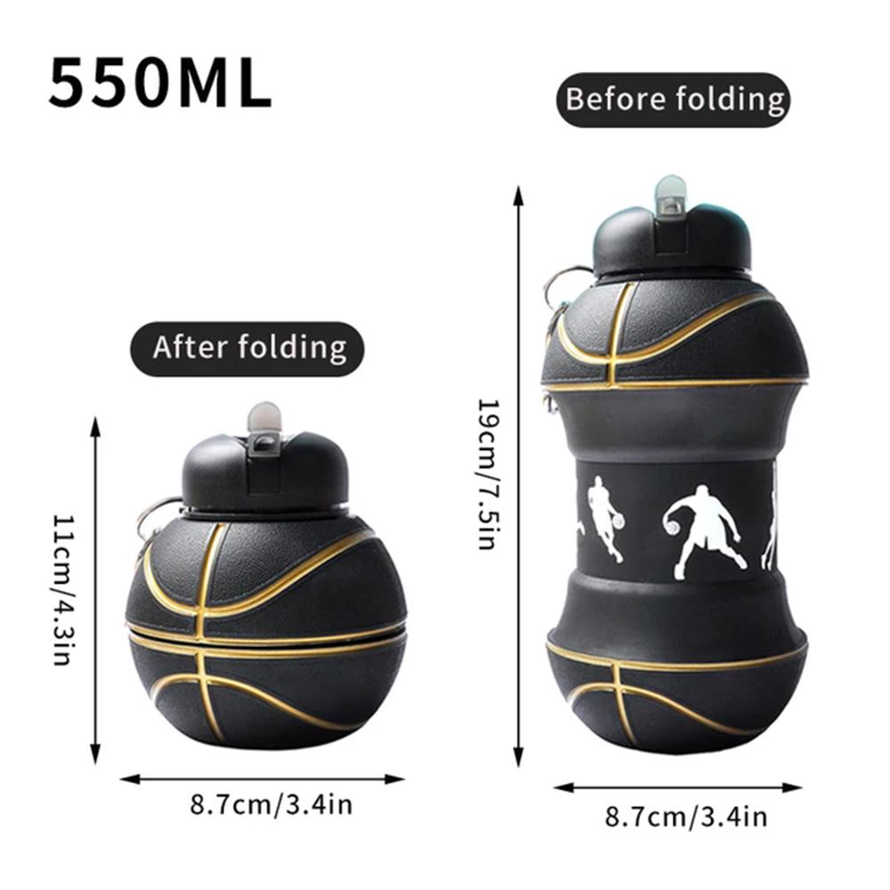 Fold Water Bottle Cups Mug Outdoor Sports Basketball Football Baseball Tennis Golf School Leakproof Portable Kids Water Bottle