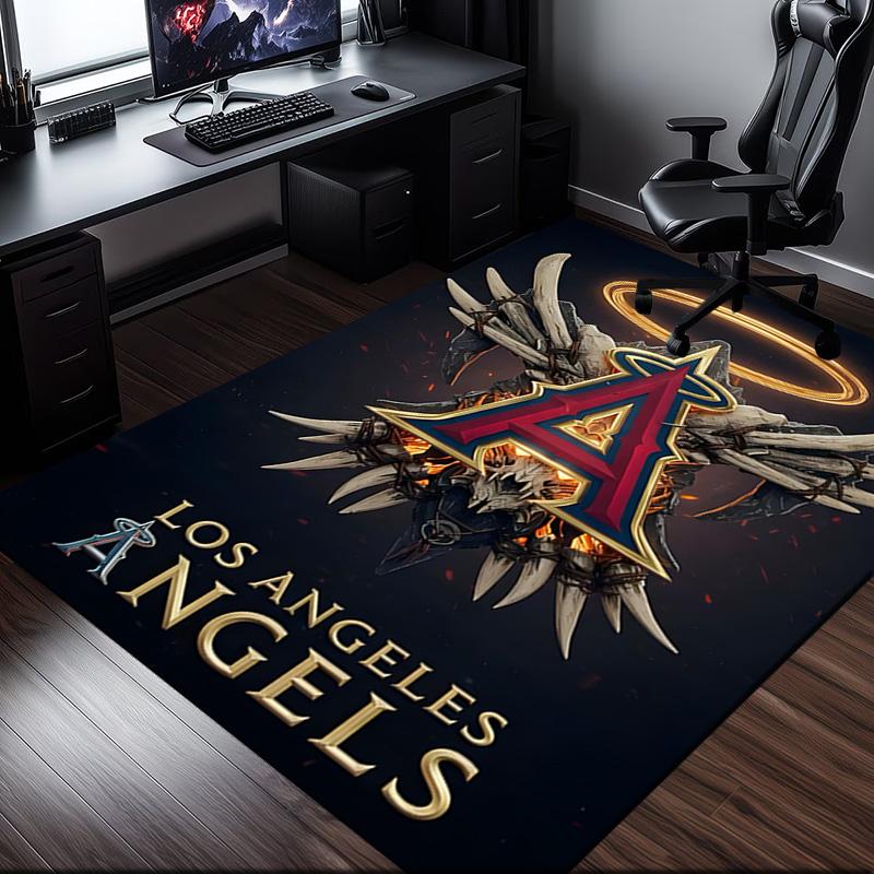 Angeles Angels Logo Rug Office Carpet Non-Slip Mat, Chair Rug Floor Covering for Gaming, Bedroom, Living Room , Home Decor Christmas Gift