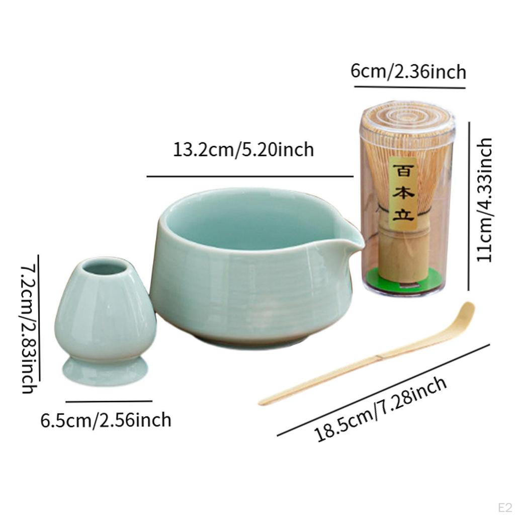 Японский набор из 4 предметов матча, керамические инструменты ручной работы для традиционной чайной церемонии, посуда для