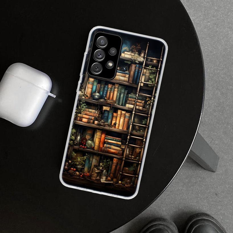 Иллюстрация «Читай книги» Чехол-обложка для телефона «Чтение» для Samsung Galaxy A12 A22 A32 A52 A72 A02S A51 A50S A31 A20S A10S Note 20 Ultr