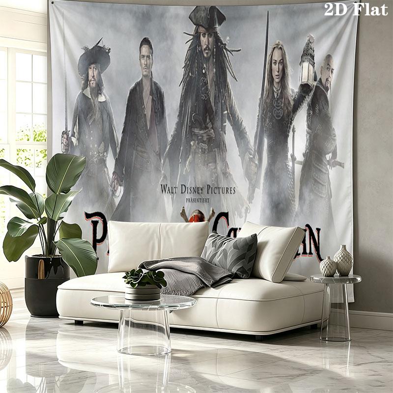 POTC Wall tapestry, aesthetic printed fabric blanket, suitable for bedroom, living room, and home decor.