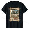 Missing Pet Funny T-Rex Lover Gift T-Shirt Funny Tops Shirts for Men Cotton Tshirts Group Plain