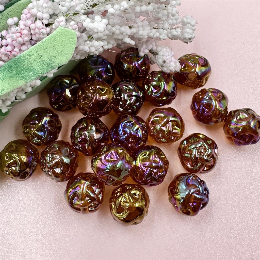 11.2mm Craft DIY DIY Beading Accessory Round Beads Jelly Colored Acrylic Charms Jewelry Making For Necklace Earrings Making Handmade Material Sugar