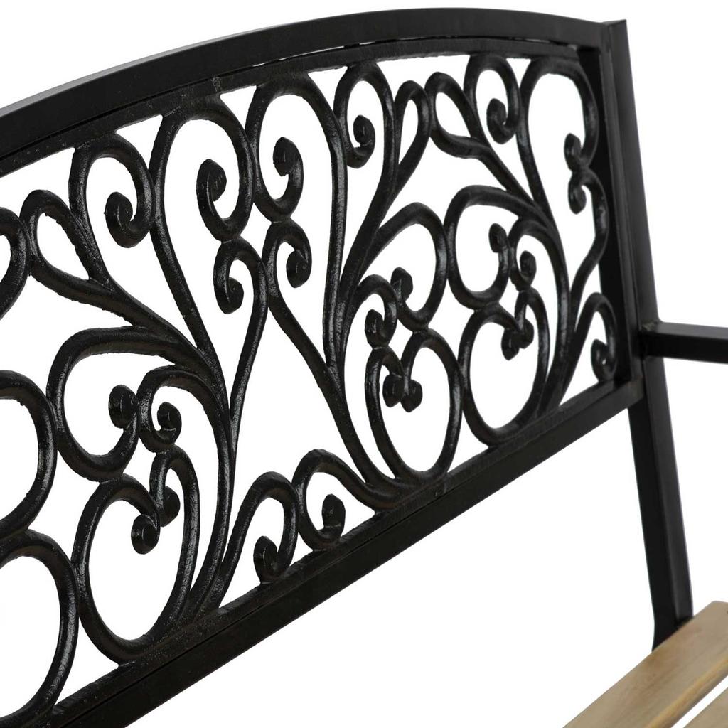 Garden Bench With Backrest 122 X 88.5 X 55.5 Cm Ivy Sofa